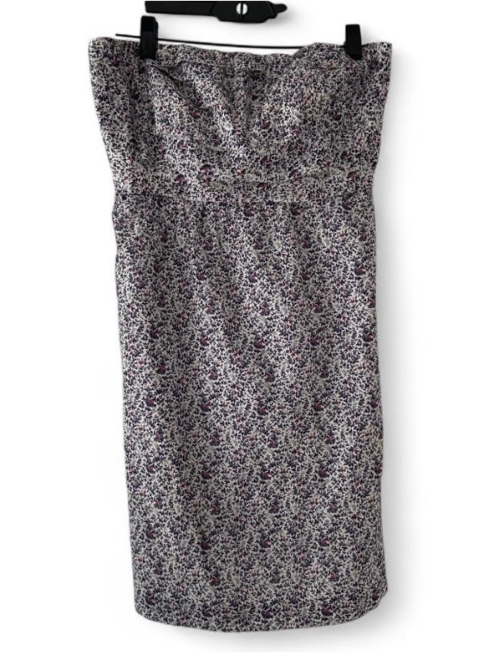 J. Crew Silk Cotton Floral Strapless Dress Size 8 Mini Calico Print